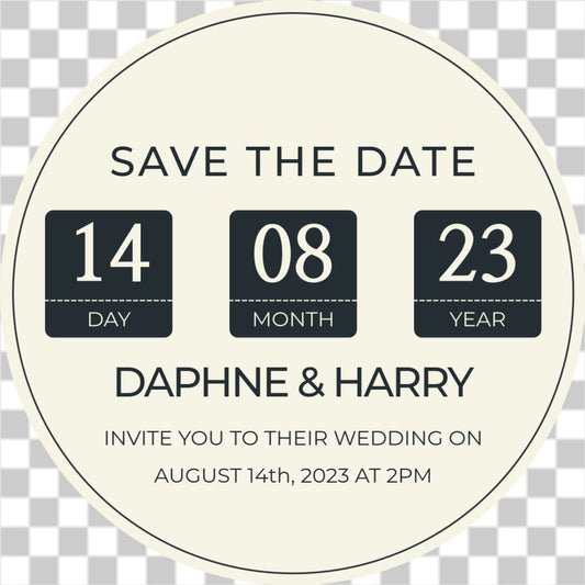 calendar save the date circle