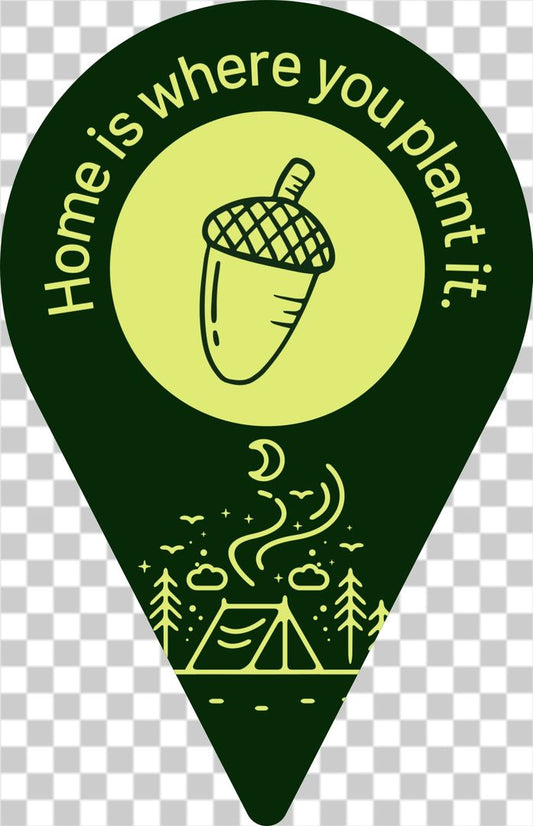 Garden Location camping sticker