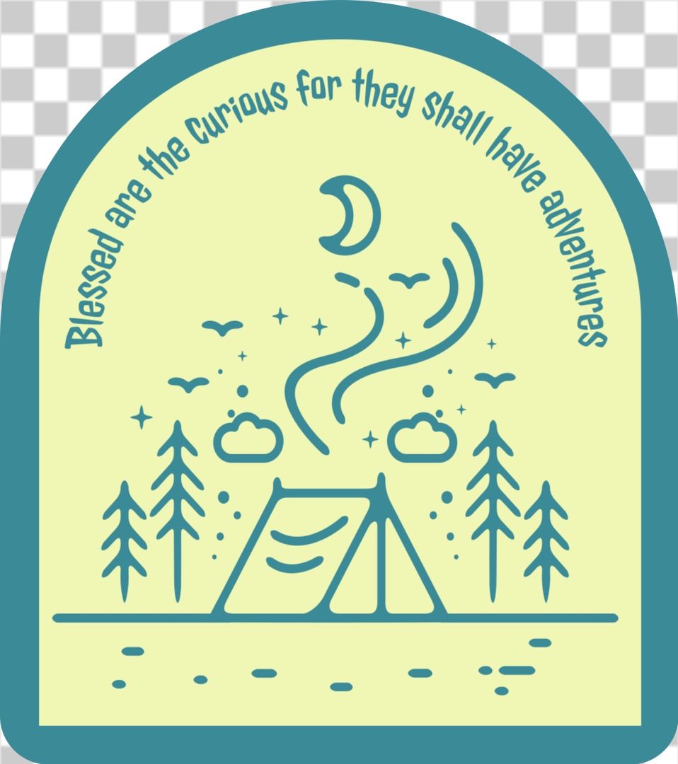 Camping bumper sticker