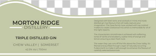 Wave gin bottle label