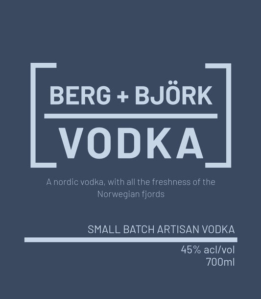 Scandi vodka bottle label