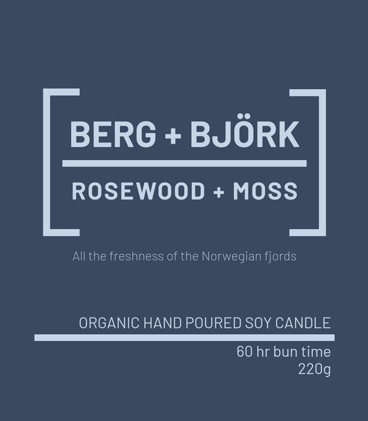 Scandi candle jar label