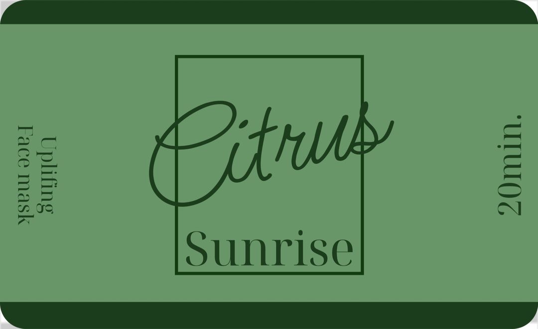 Face mask cosmetic label