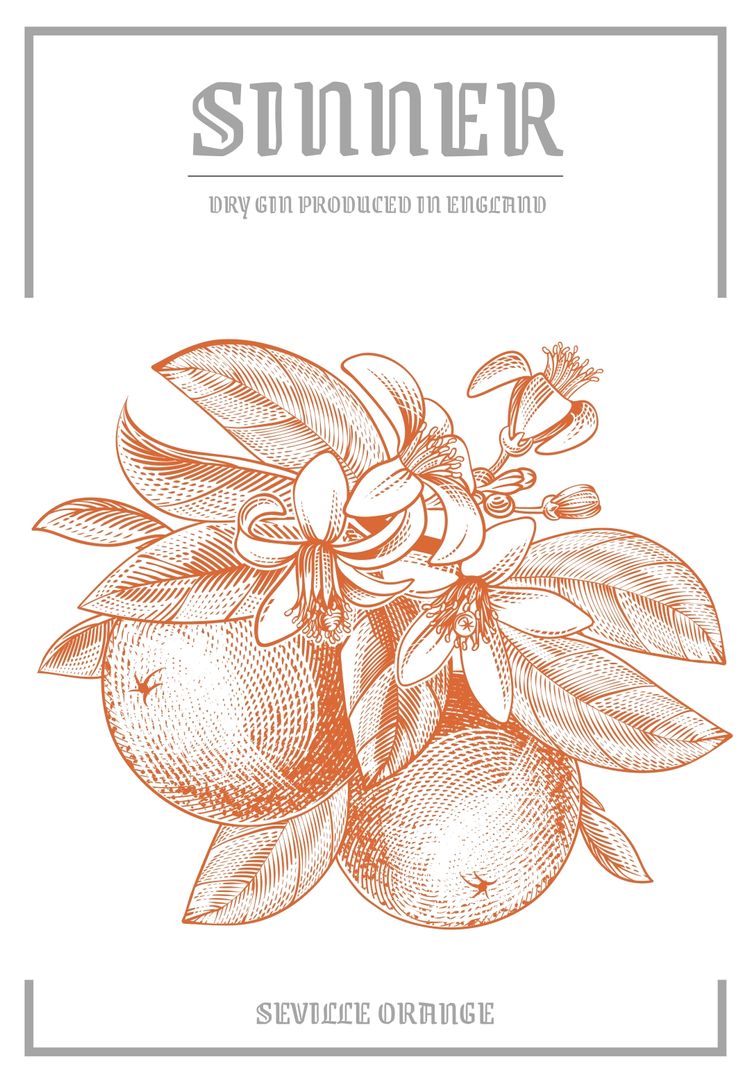 Alcohol sketch label