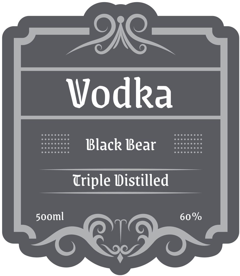 Vintage beverage label