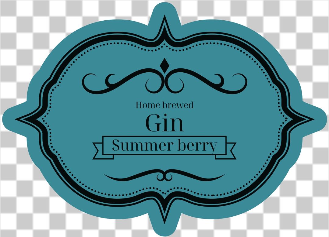Vintage gin label