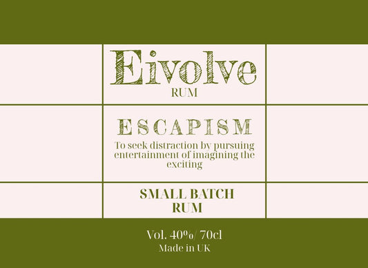 Olive grid rum label