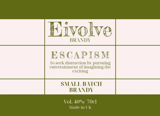 Olive grid brandy label