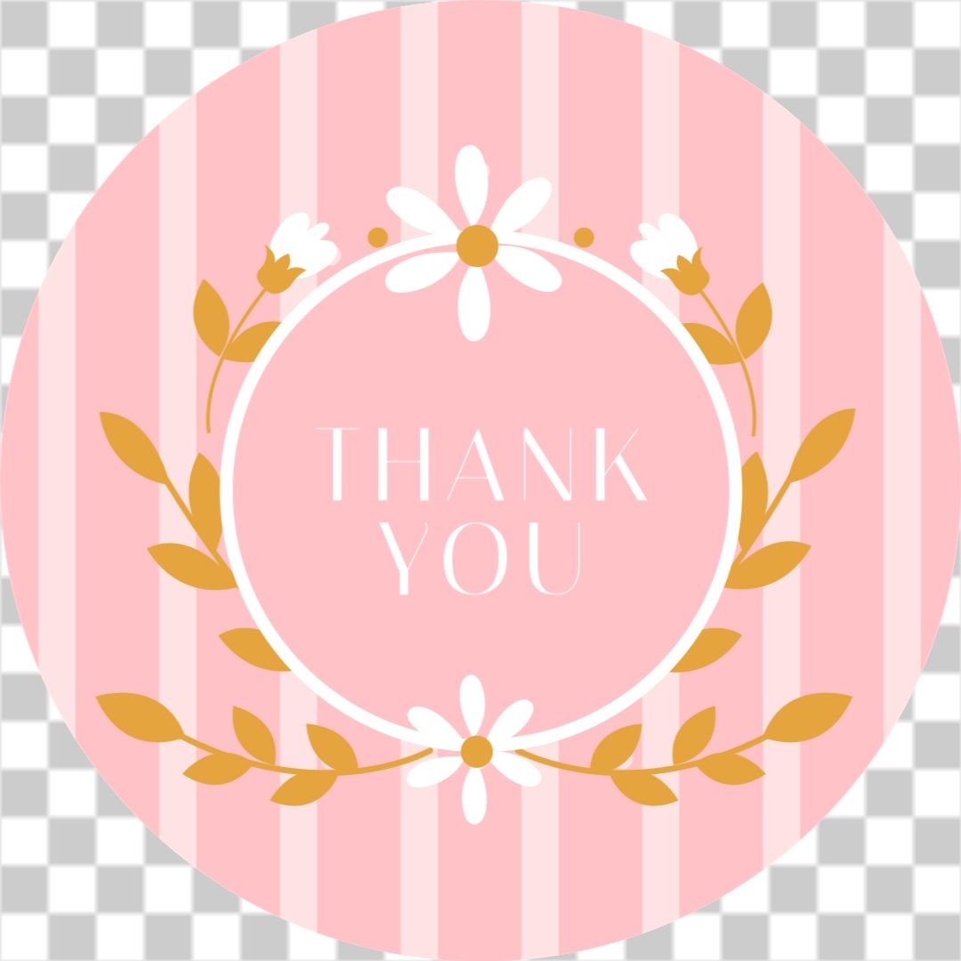 Flower badge thankyou