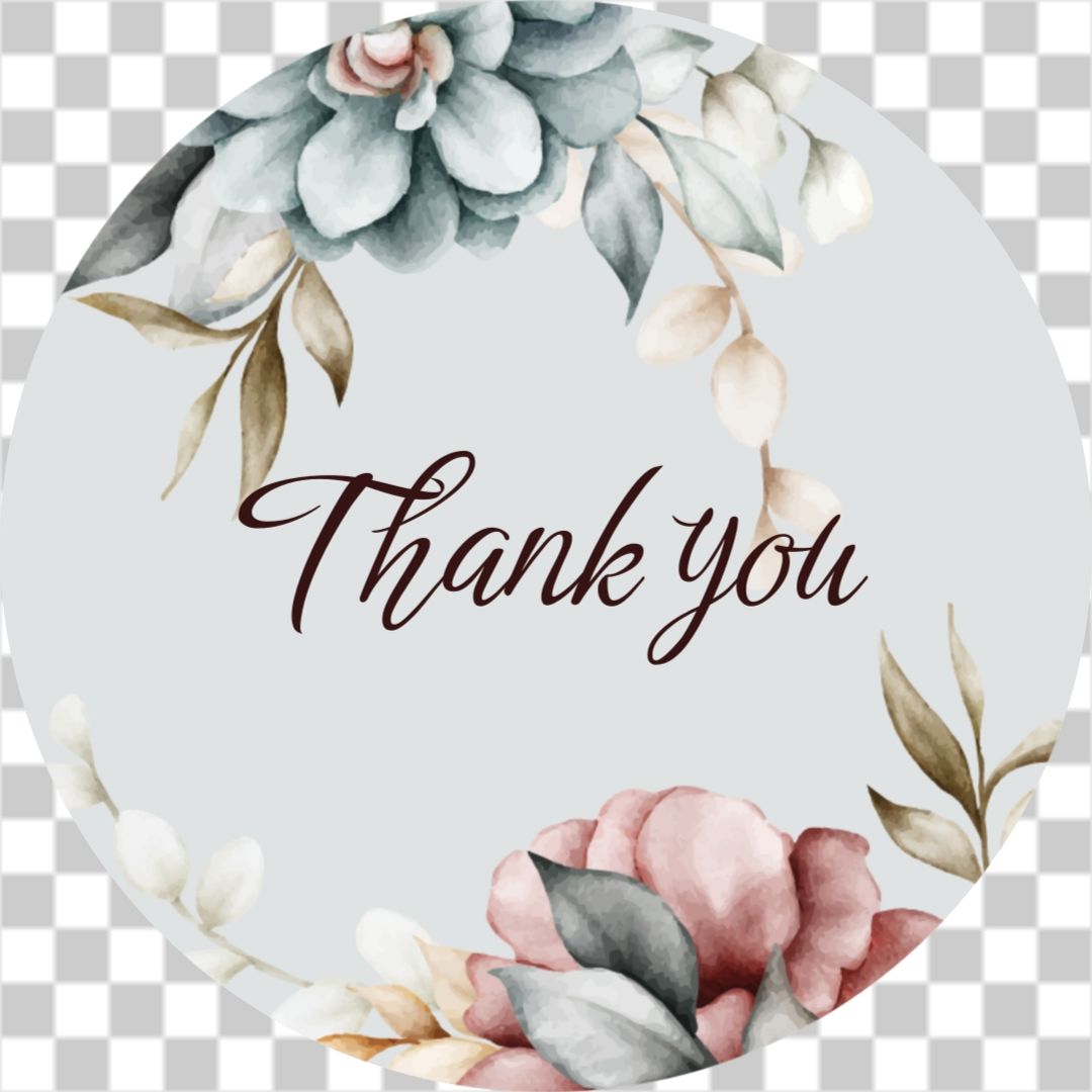 Watercolour thank you No.1