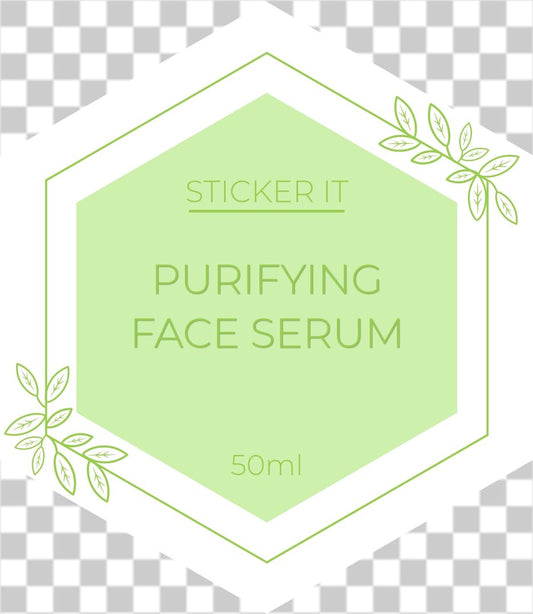 Floral cosmetic serum label