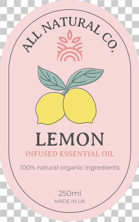Hand drawn essential oil label No.1