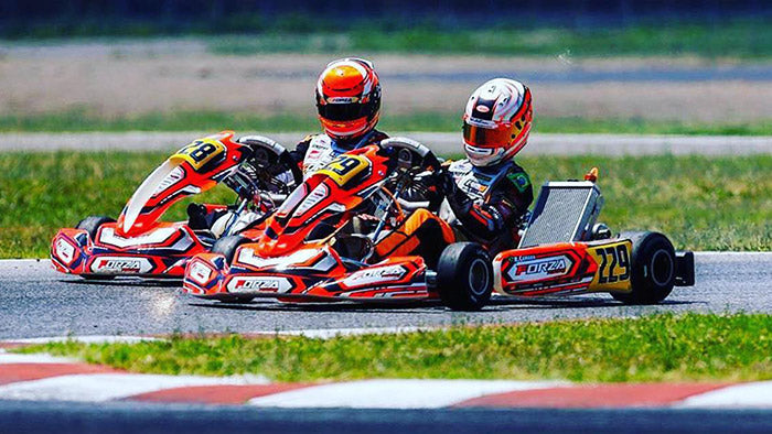 2 Forza Motorsport  karts with custom branded graphics