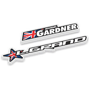 Name and flag stickers