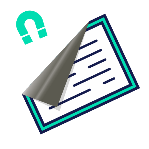 Business card magnet product icon