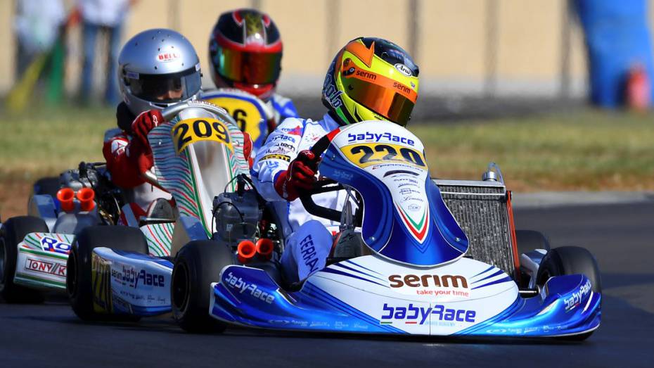 Babyrace kart team with custom printed graphics