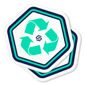Biodegradable paper stickers product icon