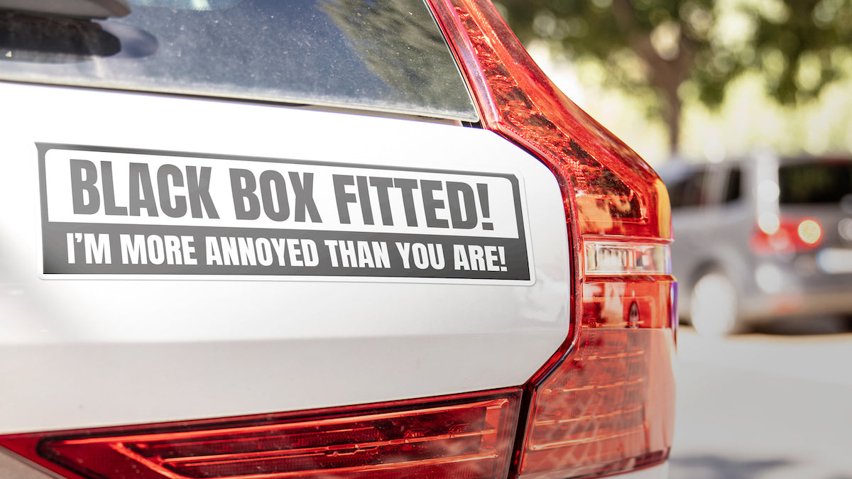 Black box fitted car sticker