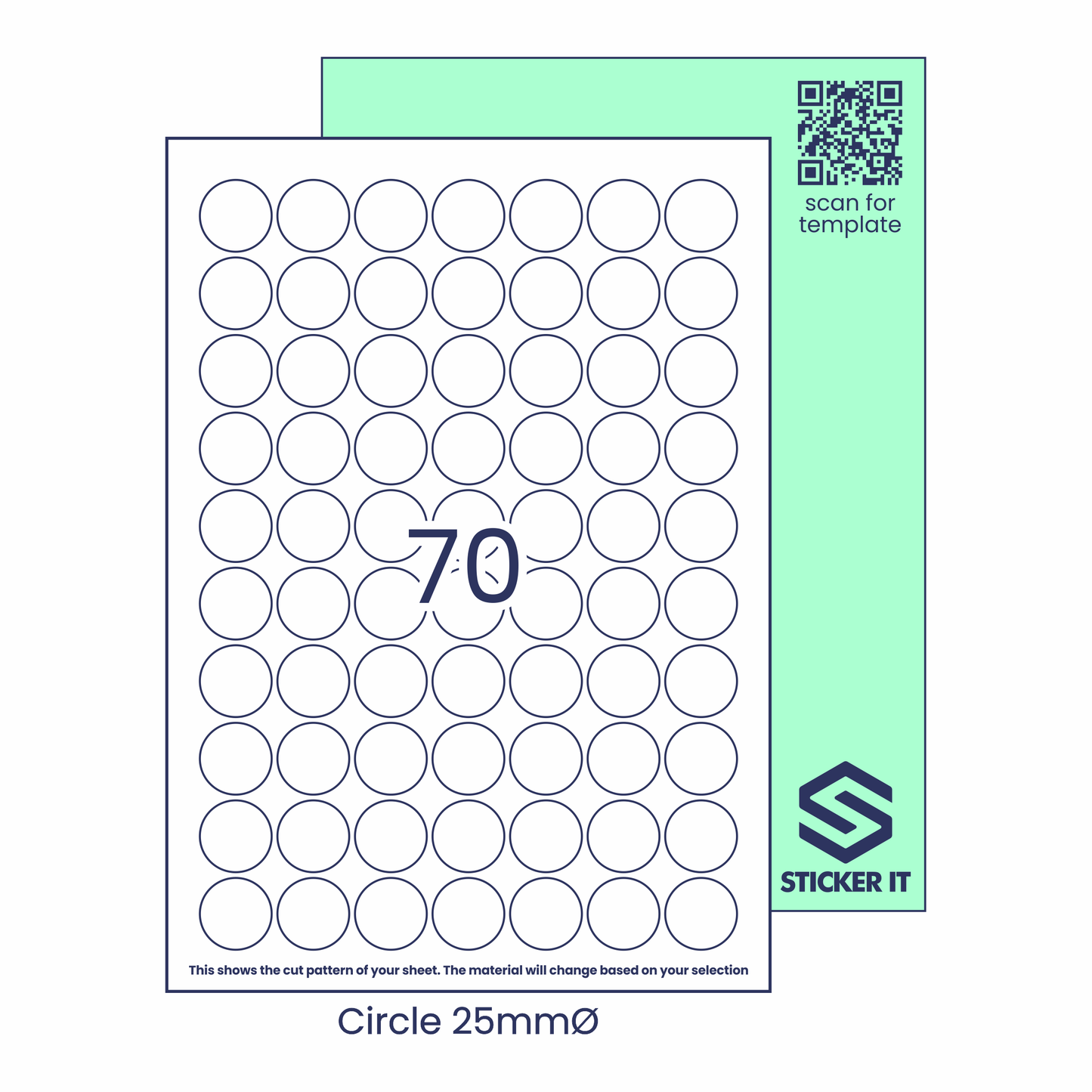 Blank labels circle 25 70 image