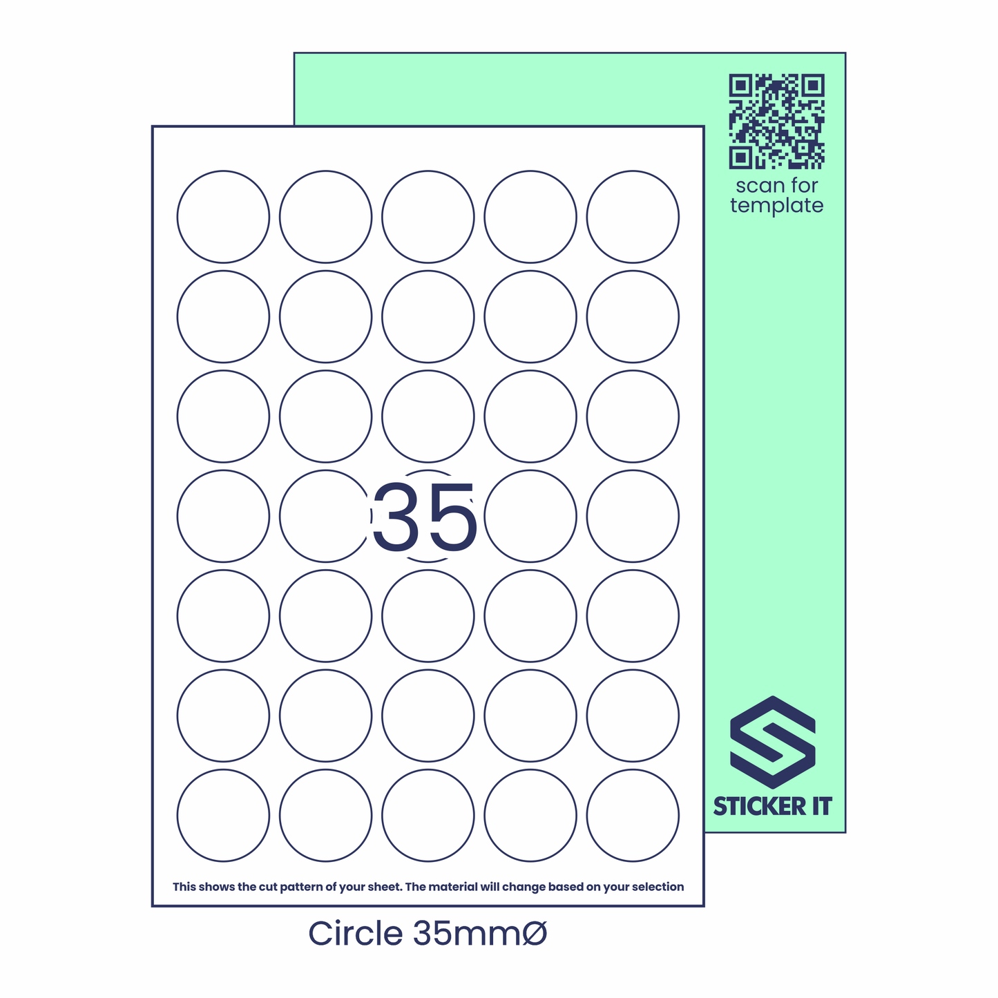 Blank labels circle 35 35 image