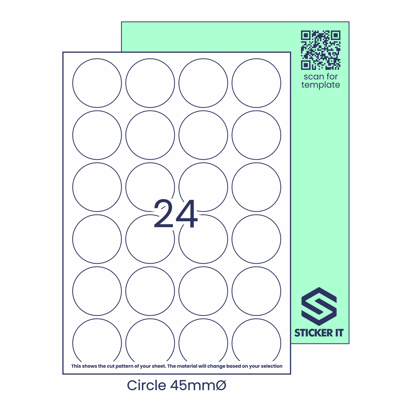 Blank labels circle 45 24 image