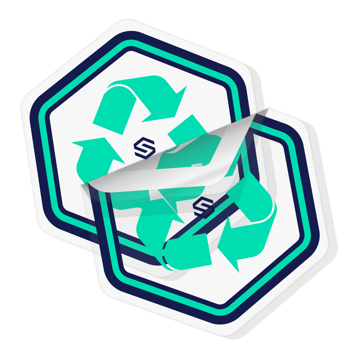 Eco-friendly clear stickers product icon