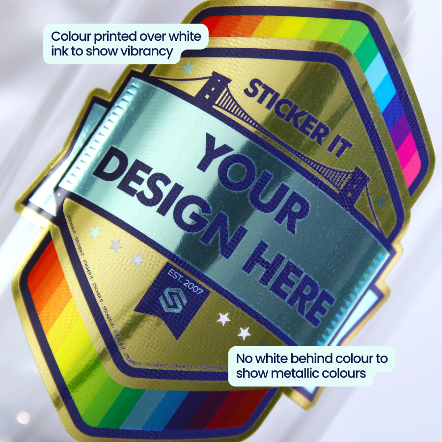 Eco-friendly gold material example close up