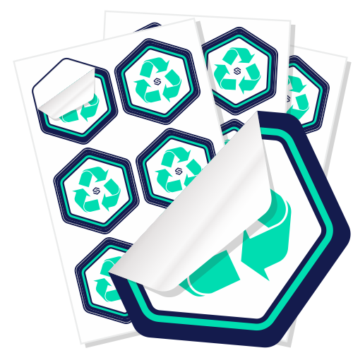 Eco-friendly sheet labels product icon