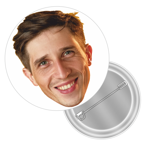 Face button badge product icon