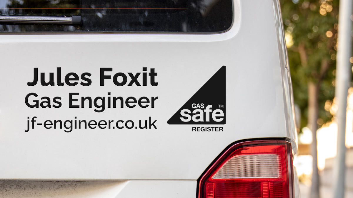 Gas Engineer sign car transfer sticker