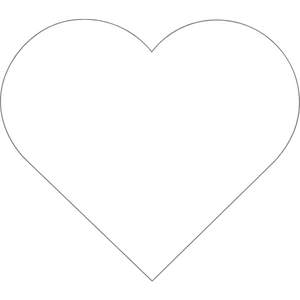 Heart sticker shaped template for Graphic