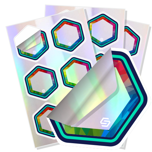 Holographic sheet labels product icon