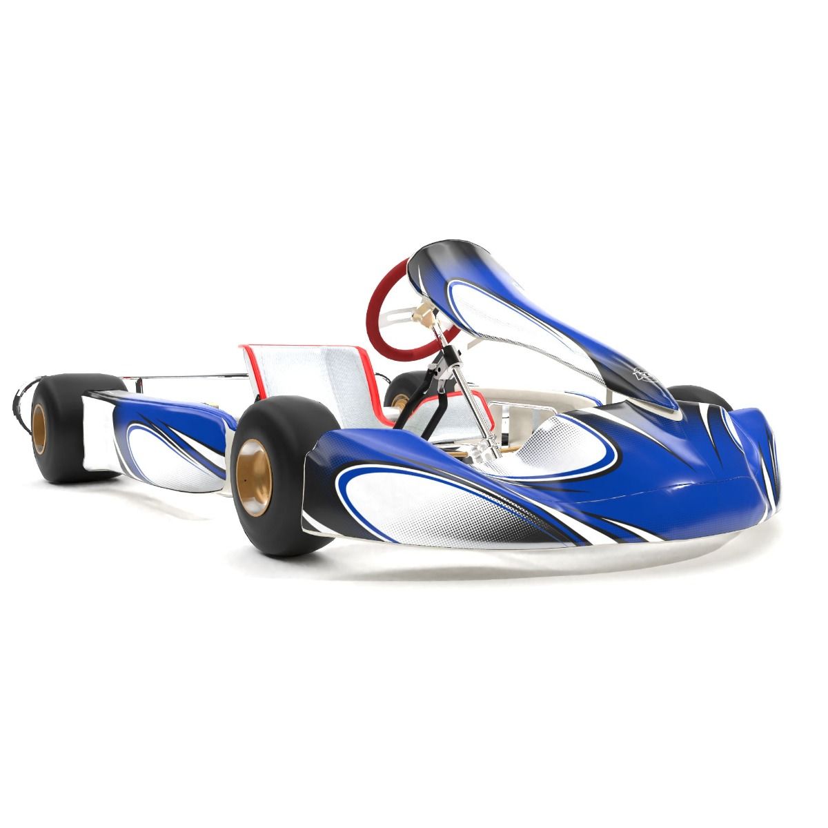 Attack Blue Original Kart Graphics Kit Side View