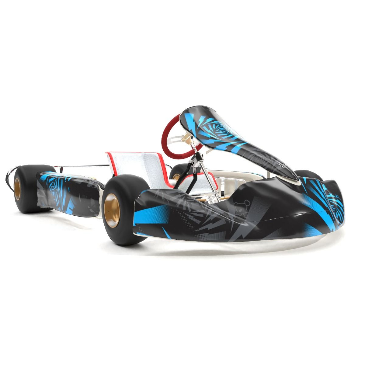 Hoonigan Blue Kart Graphics Kit Side View