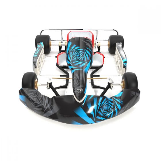 Hoonigan Blue Kart Graphics Kit Front High View
