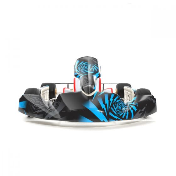 Hoonigan Blue Kart Graphics Kit Front Low View