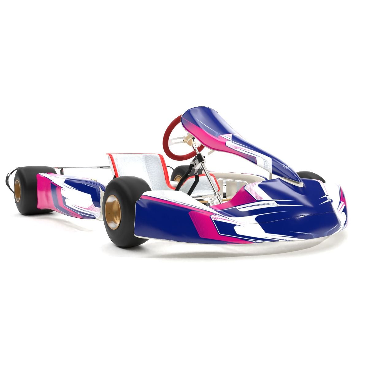 Kosmic Evo Original Pink Kart Graphics Kit 3/4 View