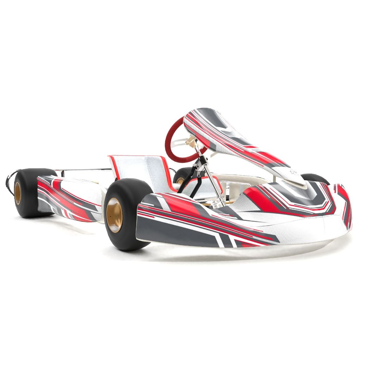 LMP Red Kart Graphics Kit Side View
