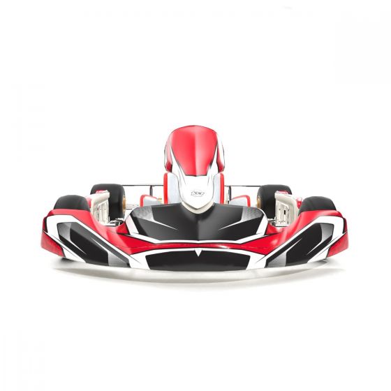 Meteor Red Kart Graphics Kit Front Low View