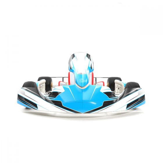 Pulse Blue Kart Graphics Kit Front Low View