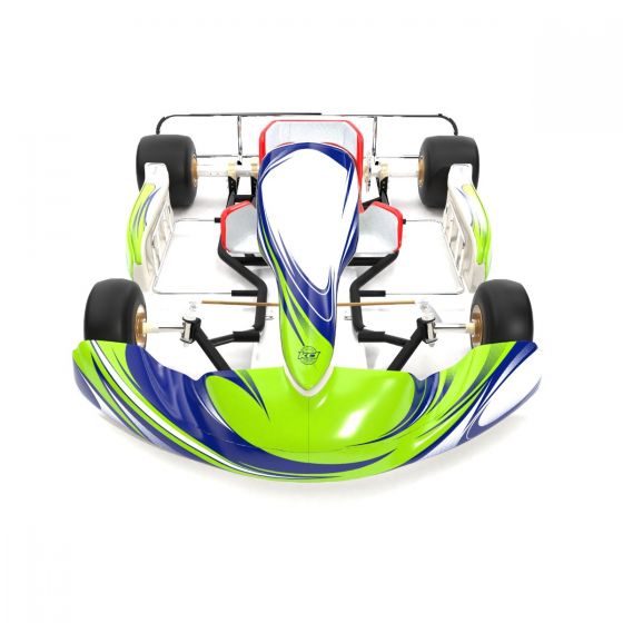 Turbo Green Kart Graphics Kit Front High View