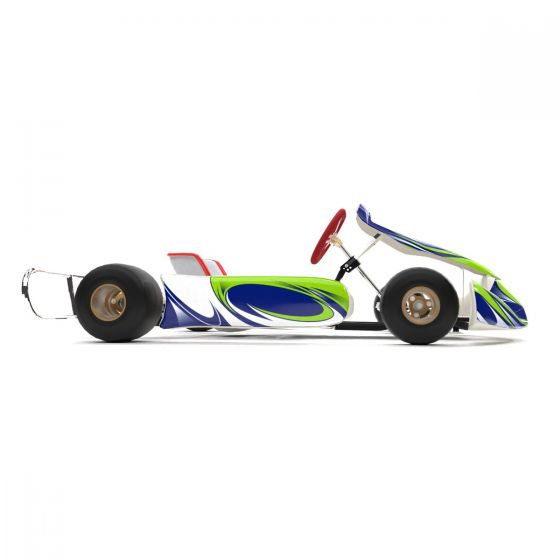 Turbo Green Kart Graphics Kit Side View