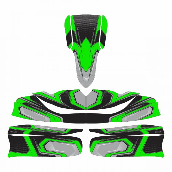 Force Flourescent Green Kart Graphics Kit
