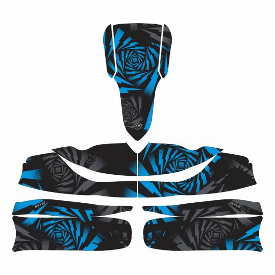 Hoonigan Blue Kart Graphics Kit