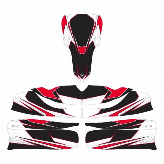 Kimi Red Kart Graphics Kit Side View