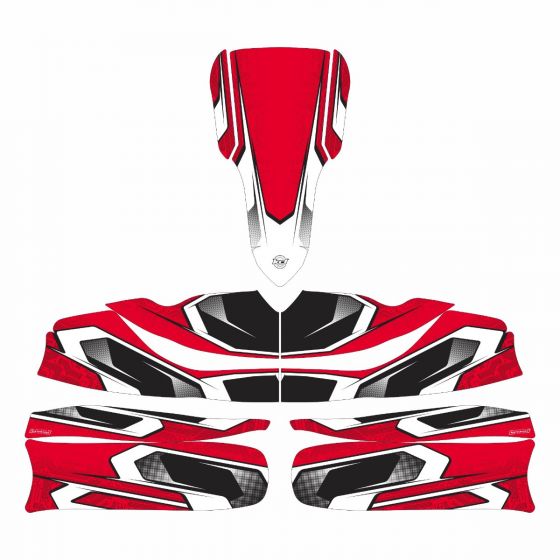 Meteor Red Kart Graphics Kit Side View