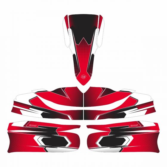 Prox Red Kart Graphics Kit Side View
