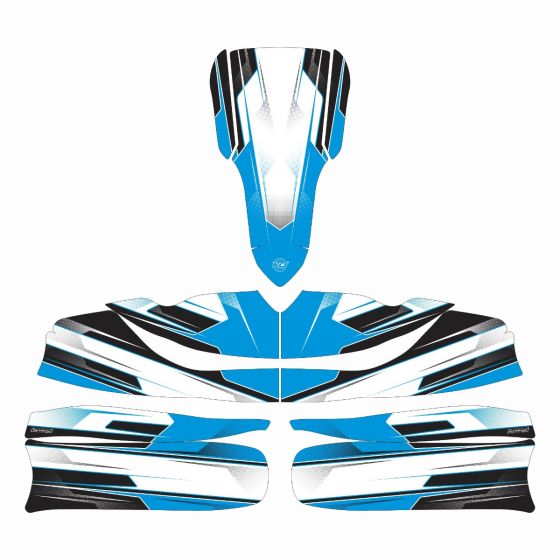 Pulse Blue Kart Graphics Kit