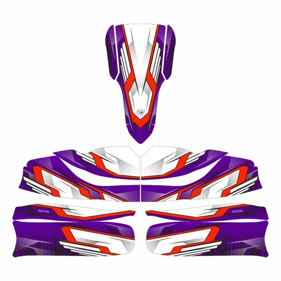 Sonic Purple Kart Graphics Kit Side View
