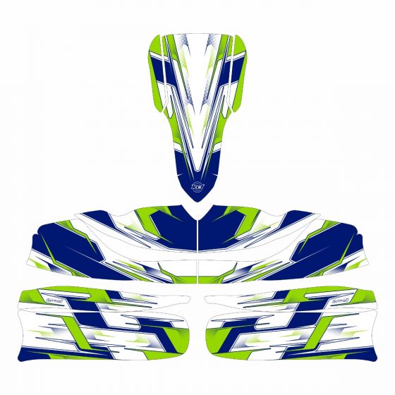 The One Blue Kart Graphics Kit Side View